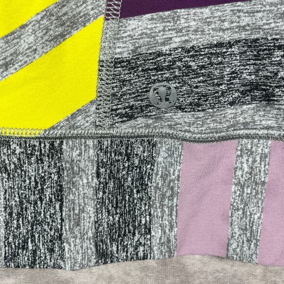 Lululemon Race Your Pace Shirt Womens Size 6 Multicolor Striped Long Sleeves - Picture 7 of 10